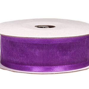 Wstążka z organzy 25 mm x 9 m - fioletowa