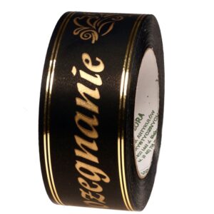 Taśma pogrzebowa 5 cm x 50 y - czarna ze złotym napisem