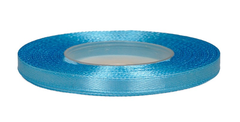 Wstążka satynowa 6 mm x 32 m | Niebieska