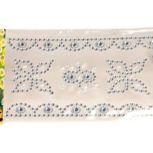 Naklejki cyrkonie samoprzylepne op. 12 szt. - srebrne