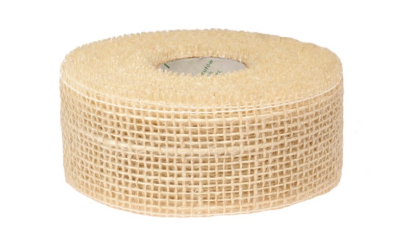 Wstążka jutowa 5 cm x 10 m - wybielona