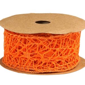 Wstążka koronkowa 5 cm x 9 m - pomarańczowa