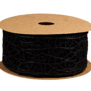 Wstążka koronkowa 5 cm x 9 m - czarna