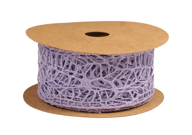 Wstążka koronkowa 5 cm x 9 m - lawendowa