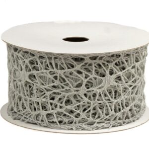 Wstążka koronkowa 5 cm x 9 m - szara