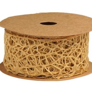 Wstążka koronkowa 5 cm x 9 m - brązowa