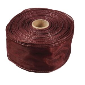 Organza wstążka - 6 cm x 25 m - bordowy