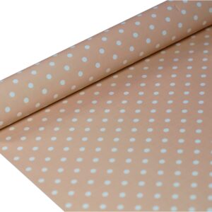 FOLIA SATYNOWA GROSZKI PASTEL PINK B07