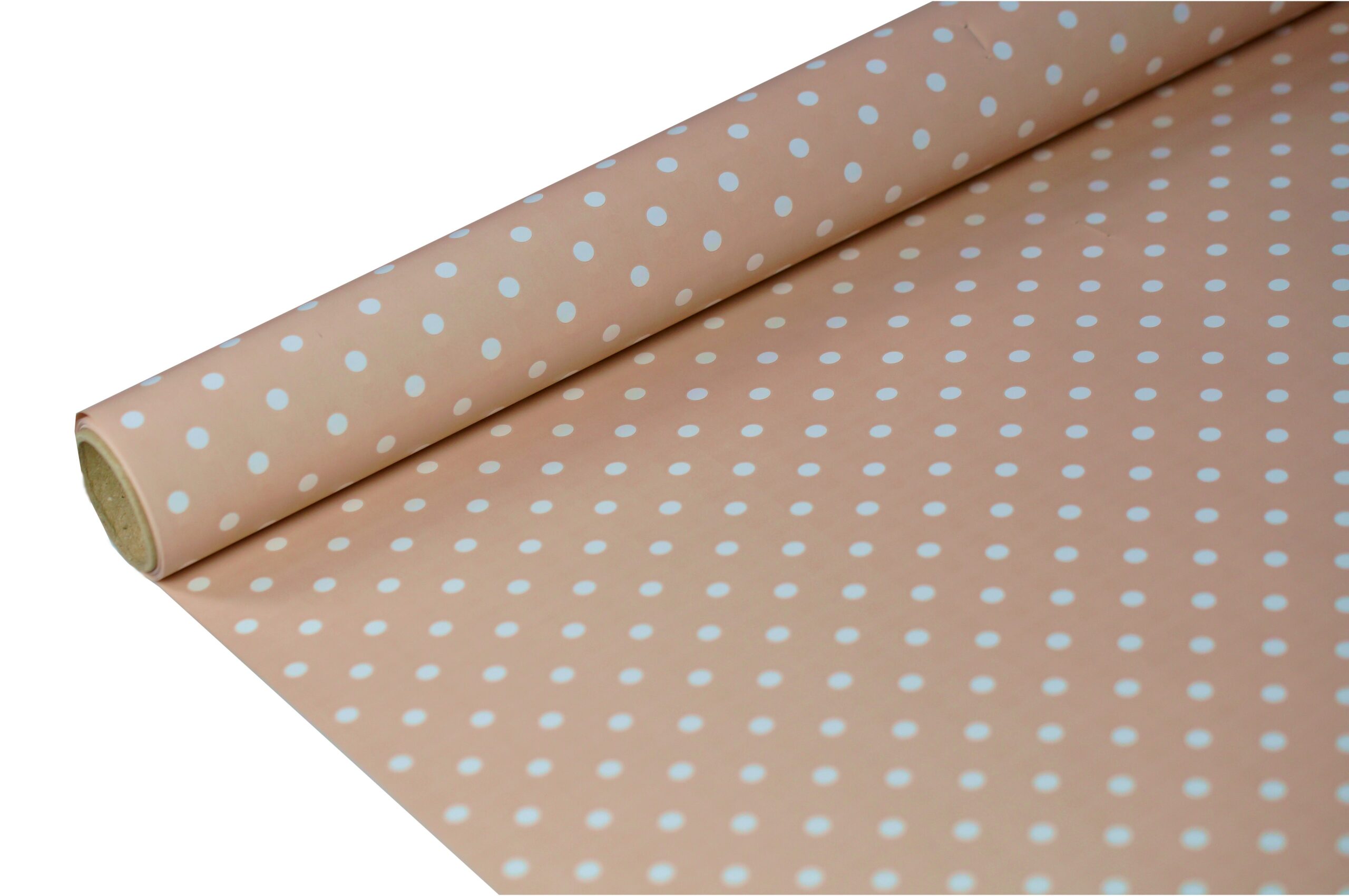 FOLIA SATYNOWA GROSZKI PASTEL PINK B07