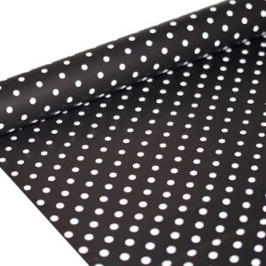 FOLIA SATYNOWA GROSZKI BLACK B20