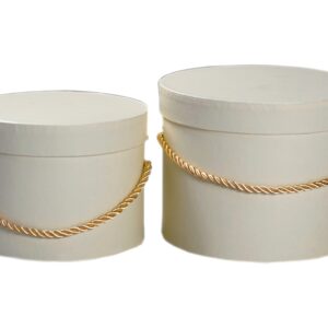 Flower box 2 szt. - Kremowy