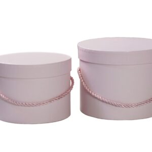 Flower box 2 szt. - pudrowy róż