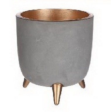 Osłonka szaro - miedziana na nóżkach