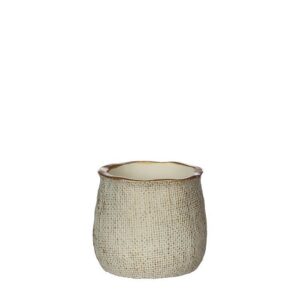 Osłonka do kwiatów beżowo-złota mała