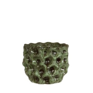 Osłonka ceramiczna tłoczona zielona duża