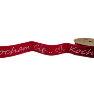 WSTĄŻKA VELVET KOCHAM CIĘ