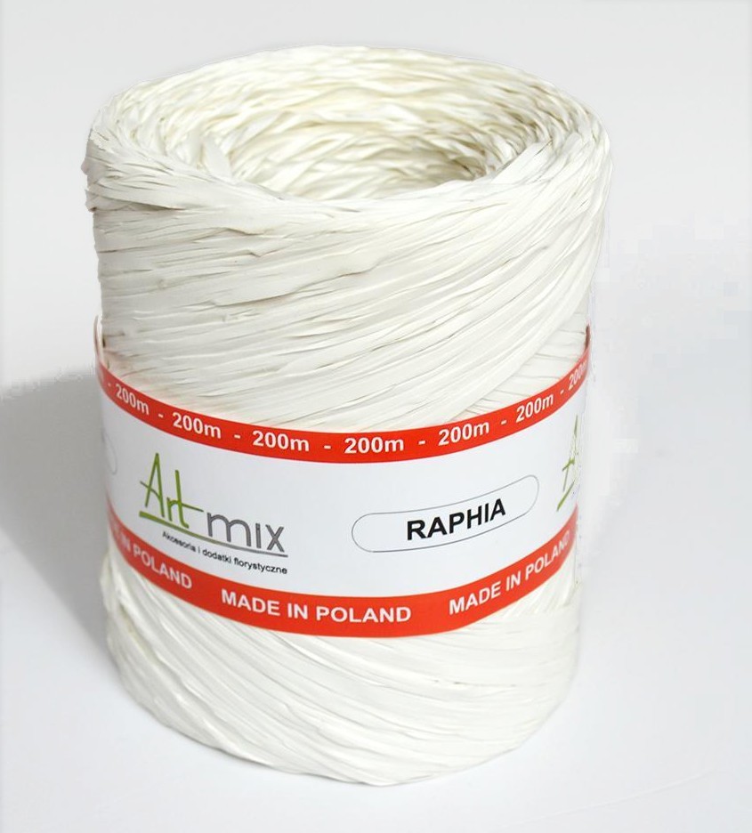 Rafia syntetyczna - biała