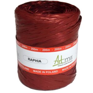Rafia syntetyczna - bordowa
