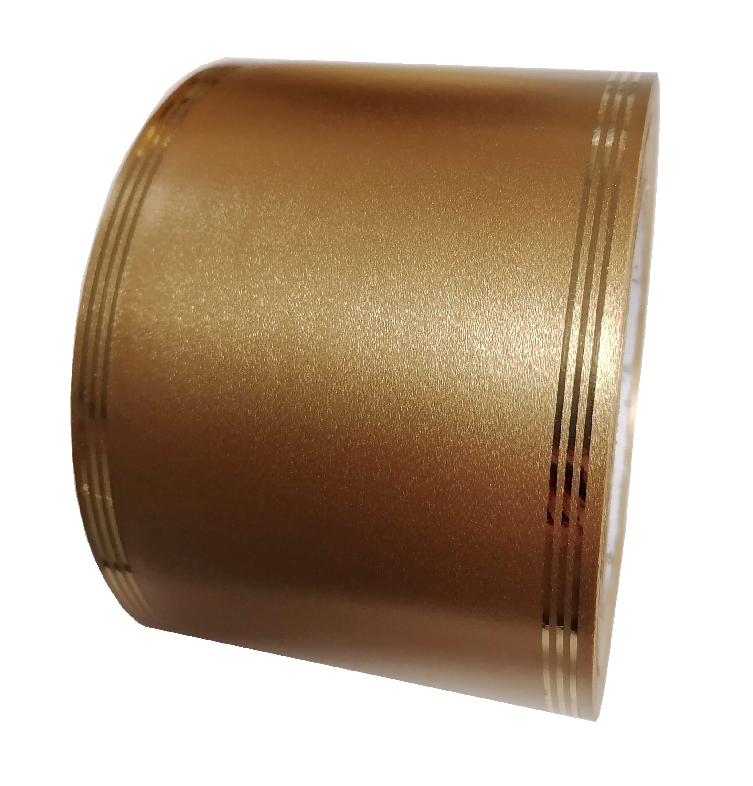 Szarfa pogrzebowa 8cm x 50y złota- złoty pasek