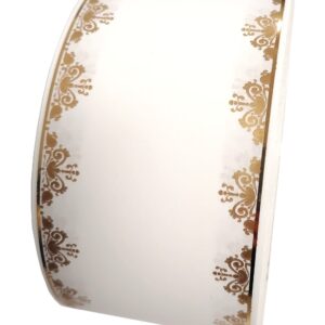 Szarfa pogrzebowa 6cm x 50y biało-złota