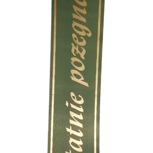 TAŚMA POGRZEBOWA 5CM X 100M OLIWKOWA, ZŁOTY NAPIS