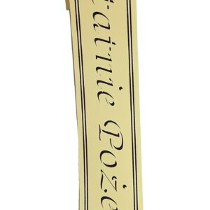 tAŚMA POGRZEBOWA 5CM X 100M KREMOWA CIEMNA CZARNY NAPIS