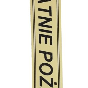 TAŚMA POGRZEBOWA 5CM X 100M CIEMNY KREM DRUKOWANY NAPIS