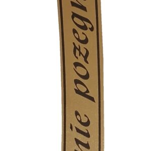 TAŚMA POGRZEBOWA 3CM X 100M , ZŁOTA- CZARNY NAPIS