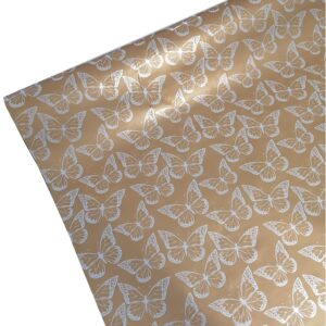 Folia satynowa motyle - złote