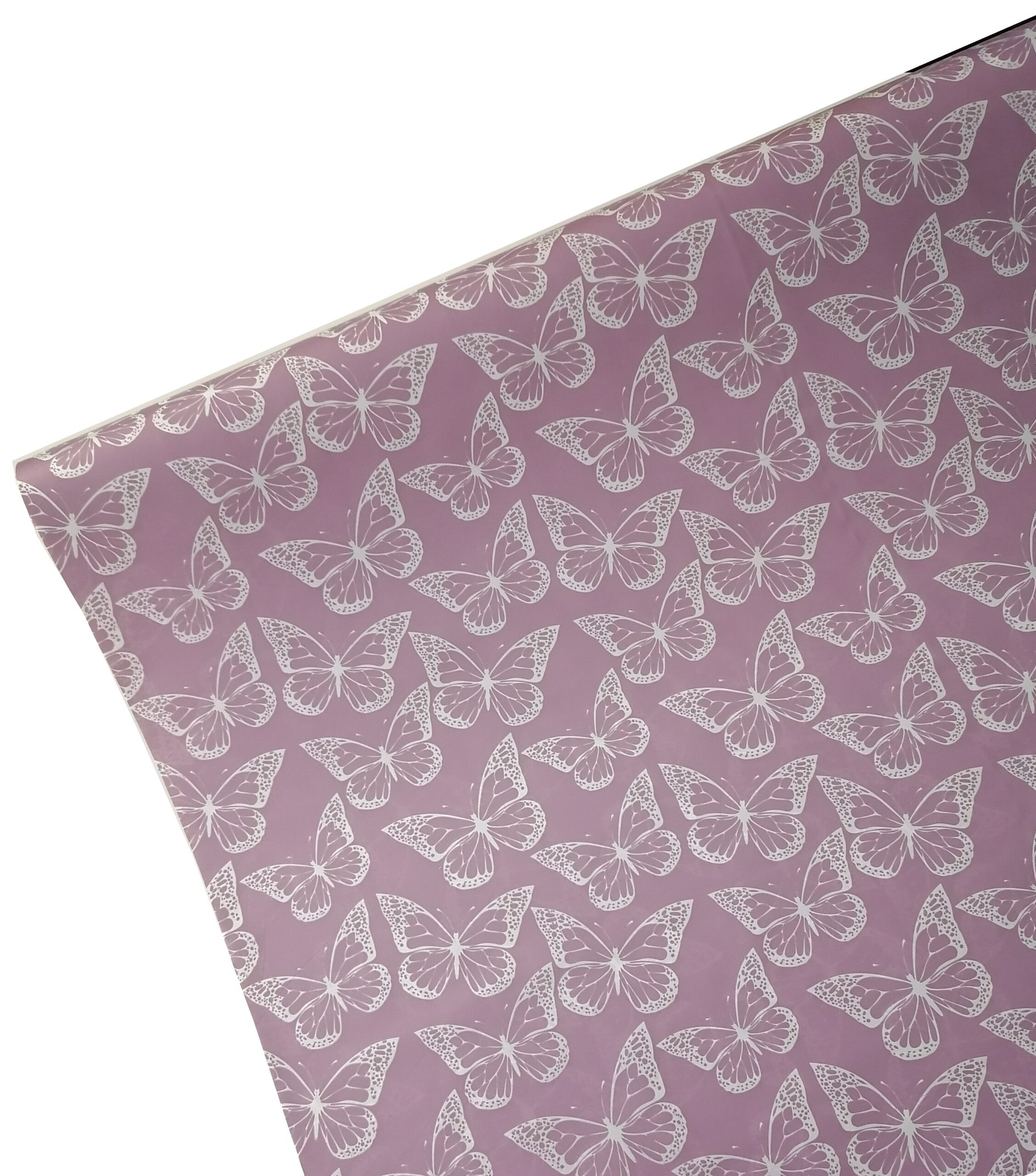Folia satynowa motyle - fioletowe