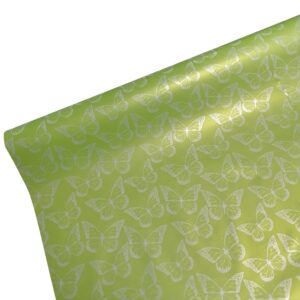 Folia satynowa motyle - seledynowe MOT26